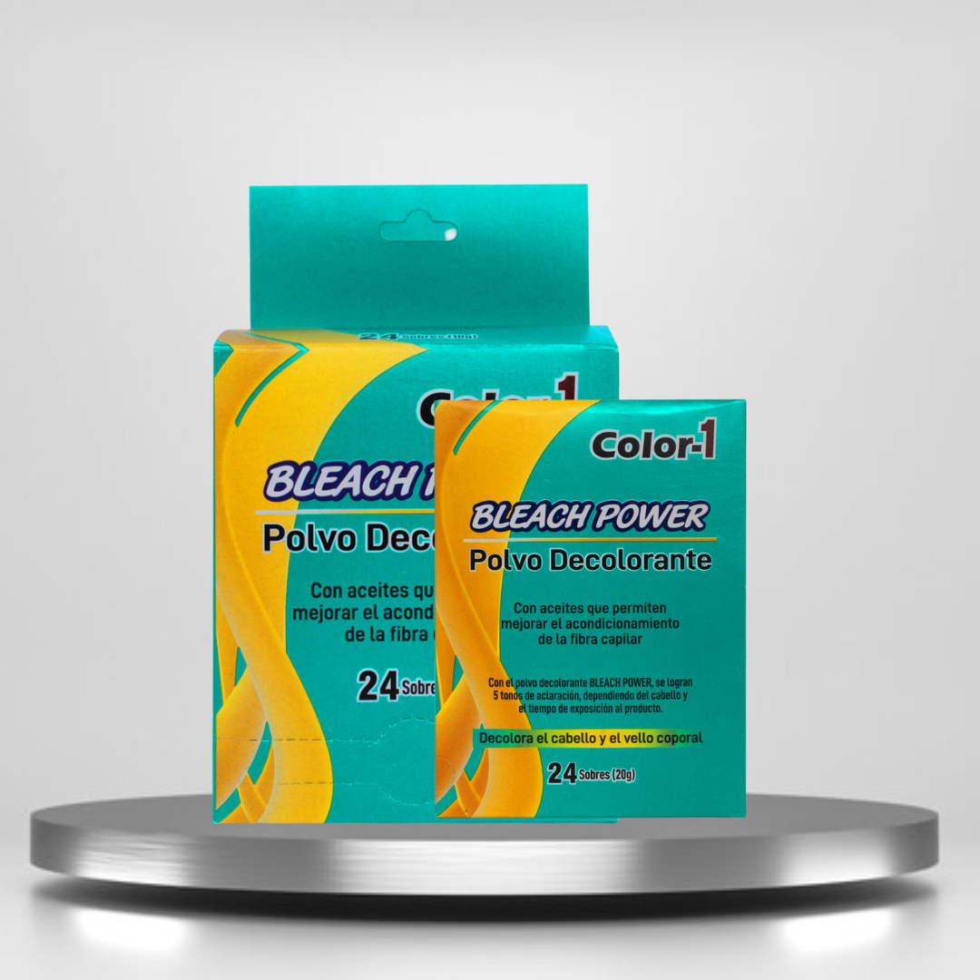 Polvo decolorante Color 1 que aclara hasta 8 tonos y cuida el cabello