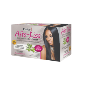 Crema Alisadora Afro Liss: tratamiento semi permanente con keratina, aceite de chía y aceite de oliva, diseñado para alisar cabellos vírgenes de textura gruesa y ondas rebeldes