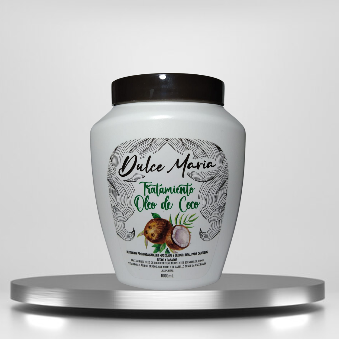 Tratamiento oleo de coco: Ideal para cabellos secos y dañados, nutre profundamente desde la raíz hasta las puntas,