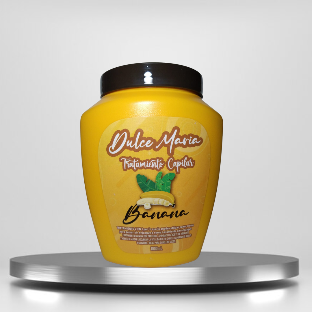 Tratamiento de banana, recupera la vitalidad de tu cabello aportando brillo y suavidad, ideal para cabellos secos.