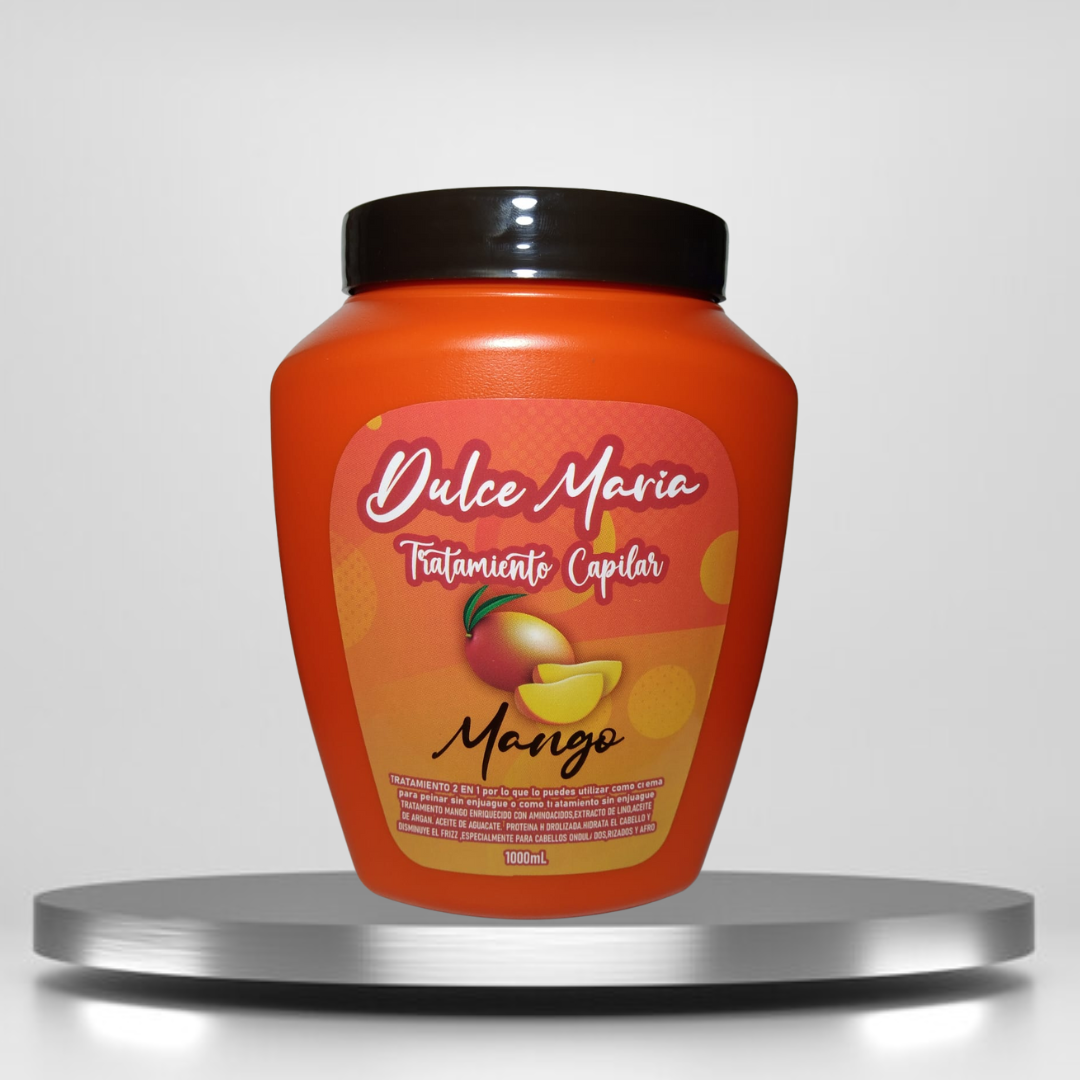 Tratamiento Capilar Mango. Ideal para cabellos ondulados, rizados y afro, proporcionando suavidad, definición y un control duradero